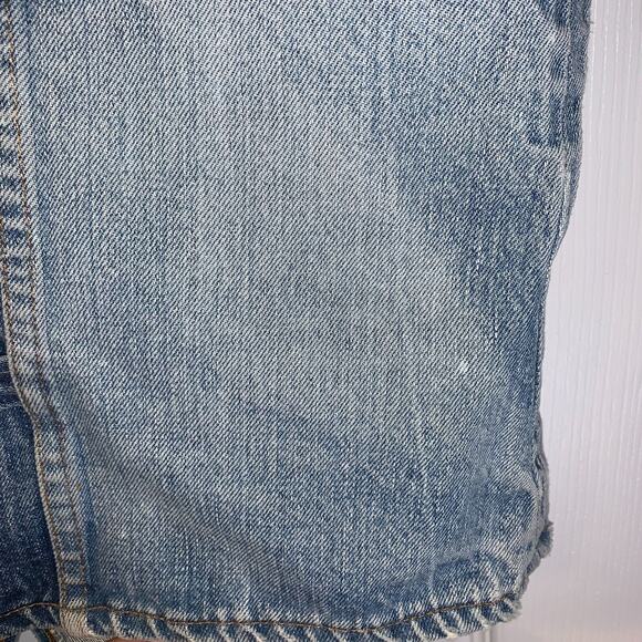 Vintage Levi's Women's Fresh Produce Denim Vest Size L Floral Embroidery Boho - Picture 10 of 13